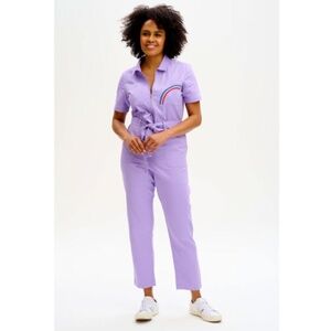Sugarhill Brighton Billy Boilersuit lilac jumpsuit with rainbow pocket
